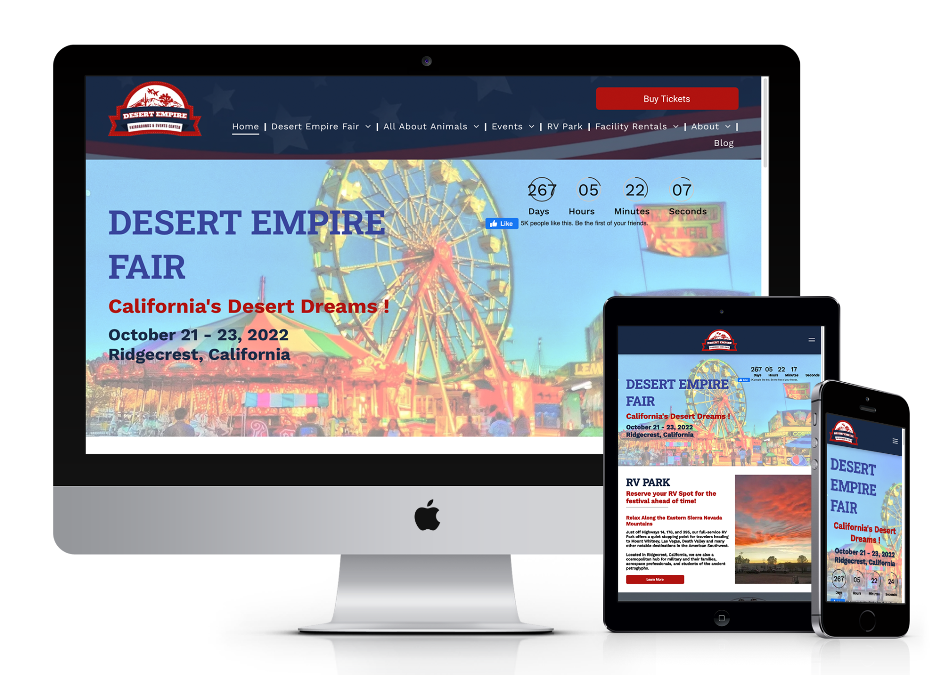 Desert Empire website design screenshot