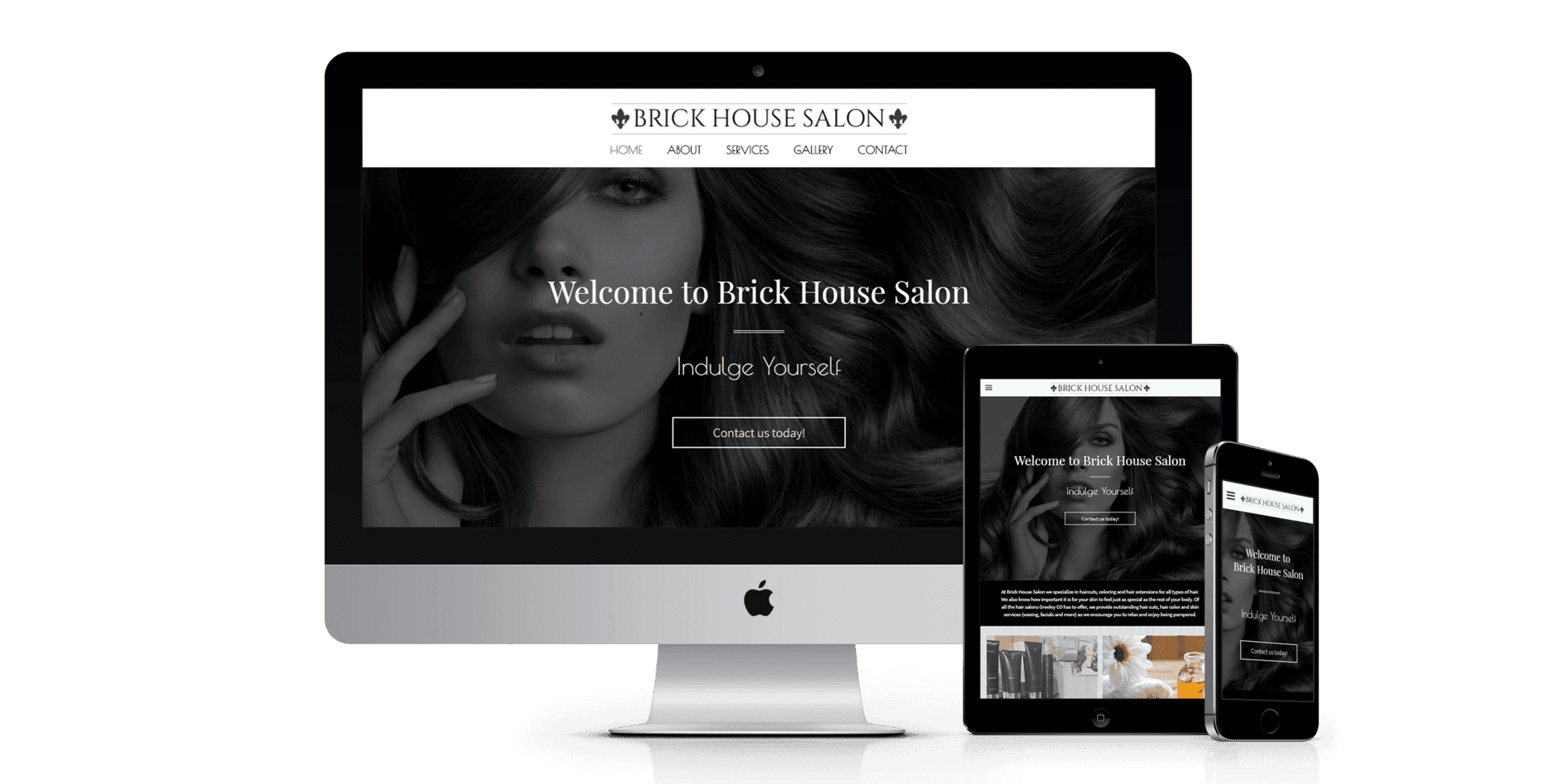 Brick House Salon website design screenshot