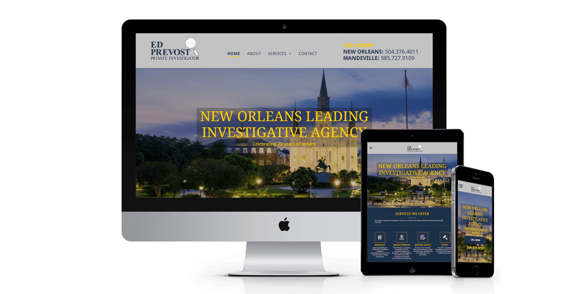 Ed Prevost website design screenshot