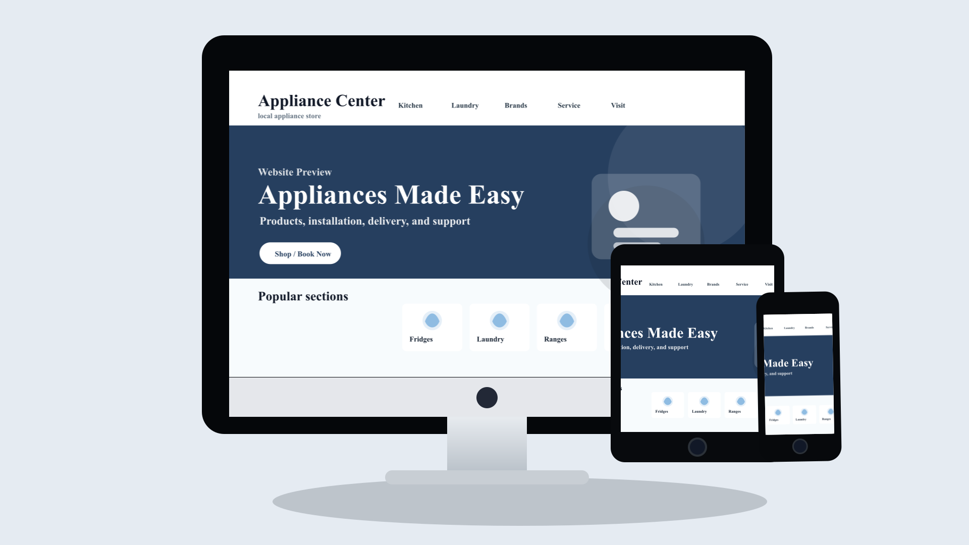 Appliance Stores website design preview