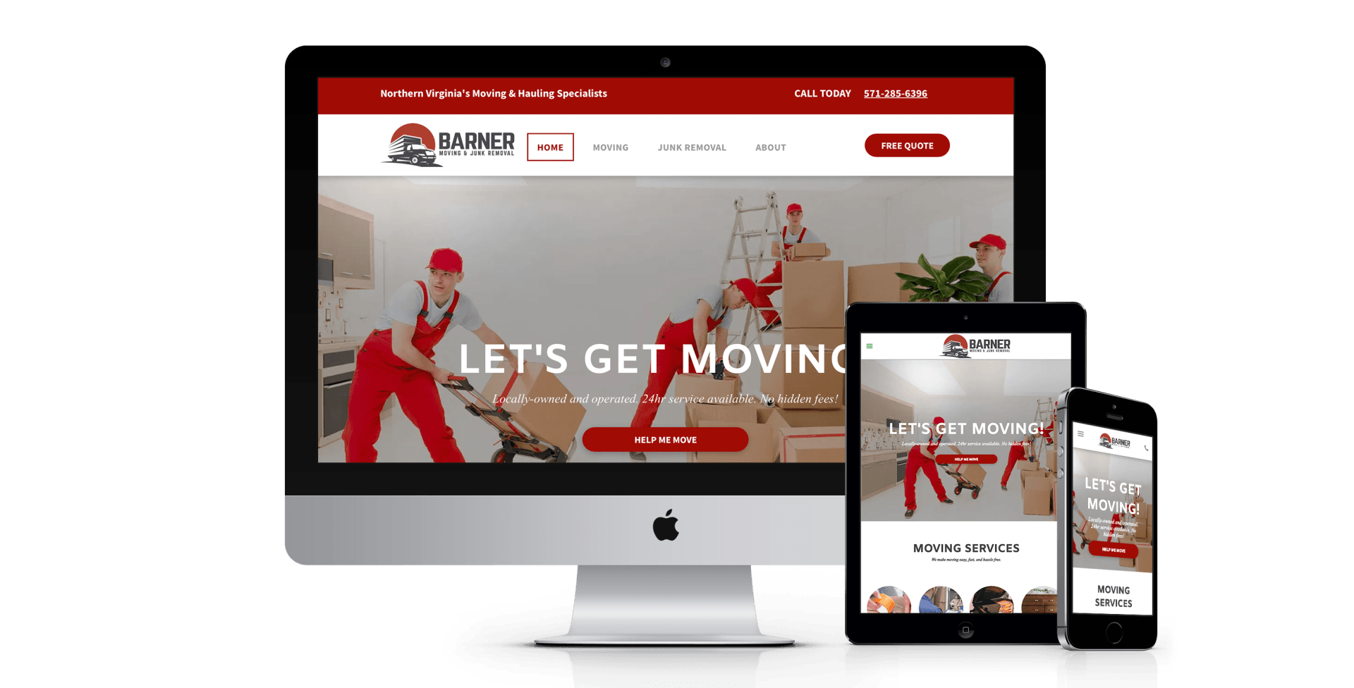 Moving & Storage website design preview