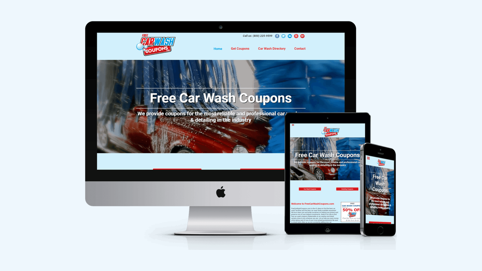 Car Washes website design example