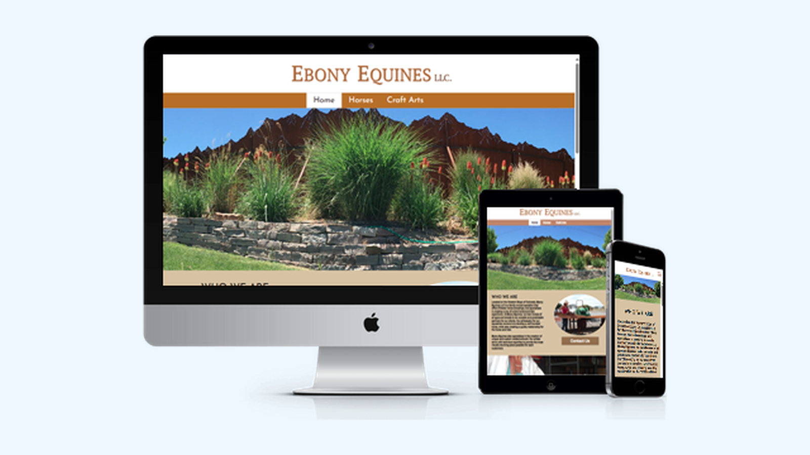 Equestrian website design example