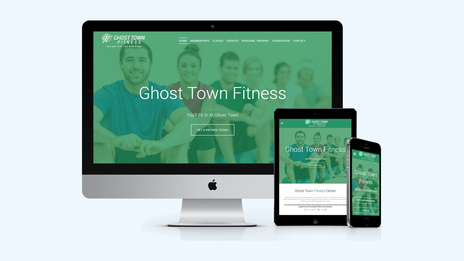 Fitness Gyms website design example