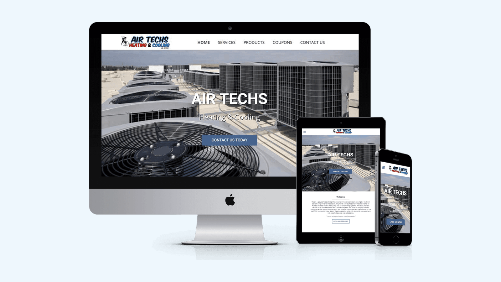 HVAC website design example