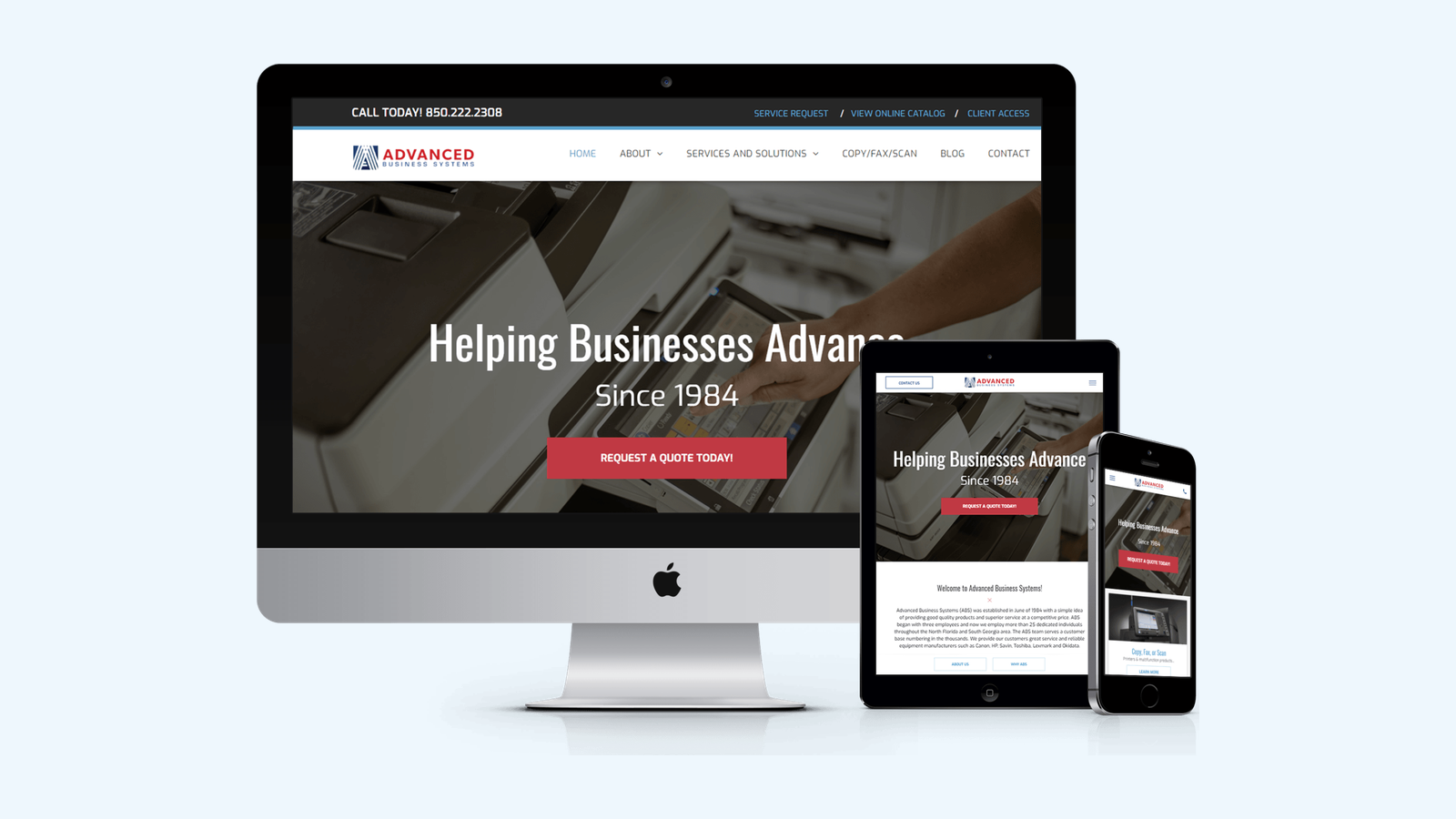 IT Services website design example