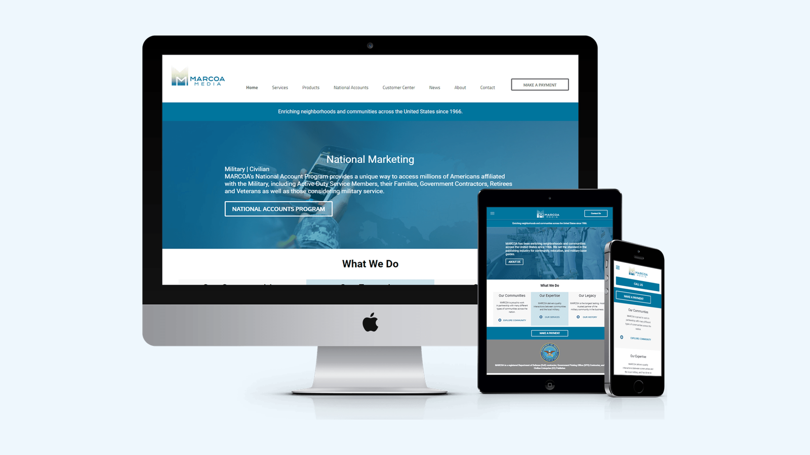 Marketing Agencies website design example