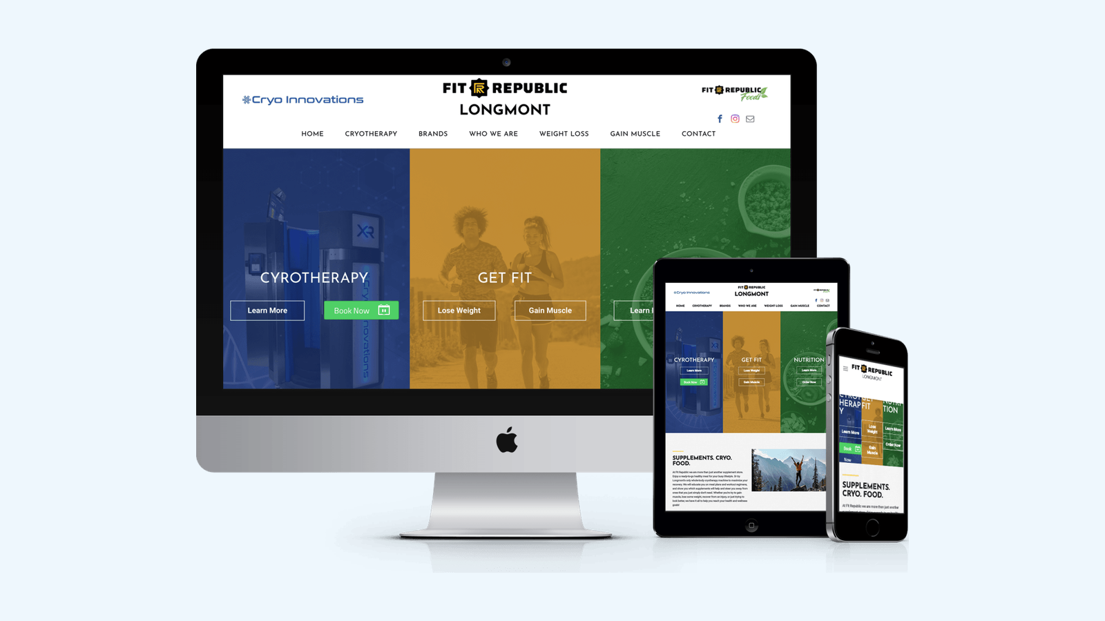 Personal Trainers website design example