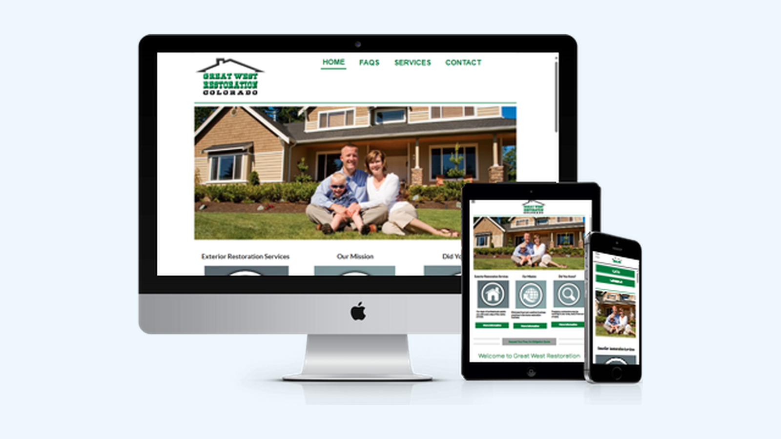 Restoration Companies website design example