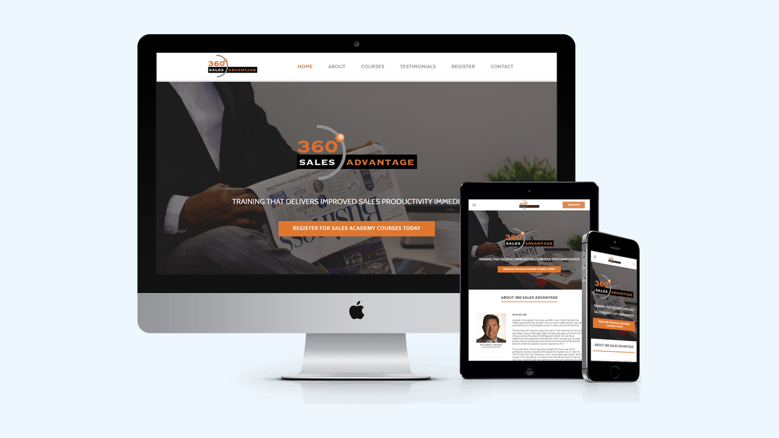 Sales Agency website design example